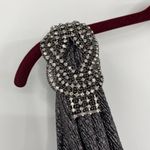 XScape Black Metallic Maxi Dress One Shoulder Draped Padded Cups Womens Size 8 Photo 5