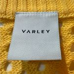 Varley Hains Pineapple Knit Crewneck Sweater in Sunlight Yellow Size Small Photo 6