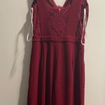 NWT. Kiska Burgundy Lace Wide Photo 3