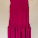 RED Valentino | Silk Crepe Magenta Bow Mini Dress Medium Photo 1