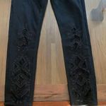 Miss Me  Lace ankle skinny black jeans Boho size 27 tribal pattern Photo 1