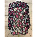 Ann Taylor Small Tunic Blouse Shirt Top Semi Sheer Floral Shirt Photo 3