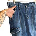 Gap  90s Loose Cargo Denim Skirt Long Length Photo 2