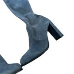 Stuart Weitzman  90MM Highland Block Heel Suede Over The Knee Boots Blue 6 Photo 1