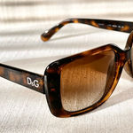 Dolce & Gabbana  D&G Tortoise Shell Square Sunglasses Polarized Brown Photo 0
