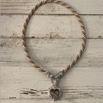 Judith Ripka Silk Cord Silver Smokey Quartz Pendant Necklace Photo 2