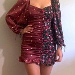 For Love & Lemons Cher Ruched Polka Dot Floral Sweetheart Mini Dress Size: XS Photo 5