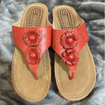 Ecetana Womens Sandals Platform Wedge: Comfortable Dressy Beige, White SIZE 8 Red Photo 0