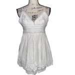 Quiet Storm  white‎ lacy romper dress medium Photo 2