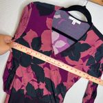 CAbi  Floral Print 3/4 Sleeve Wrap Dress Purple Pink Size Small Photo 5