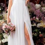 Embroidery chiffon Wedding Dress White Photo 7