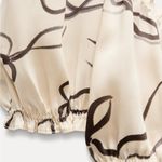 ZARA  Satin Effect Printed Crop Top Photo 7