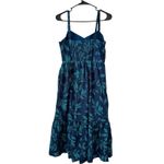 J.Crew NWD Corset Midi Dress Blue Floral Nautical Preppy Smocked Boho Size 16 Photo 1