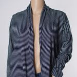 L.L.Bean Navy Striped Cardigan M-P Photo 1