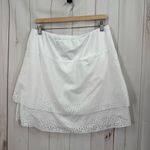 Lucky in Love Women’s XL White Tiered Skirt Athletic Tennis Golf Photo 1