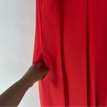 Sejour Asymmetrical Hem Chiffon Coral Pleated Front Sleeveless Dress Size 20W Red Photo 4