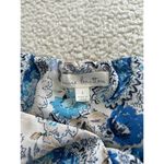 Stitch Fix  Nine Britton Women’s Blue Floral Faux Wrap Ruffle Tank Top Size S Photo 4