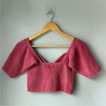 TACH Pink Knit Melinda Crop Sweater Top Pink Photo 4