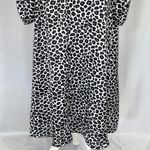 One One Six New Ruffle Bodice Dress V-Neck Long Sleeve Animal Print Black Grey White Photo 16