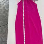 Ralph Lauren Lauren  Hot Pink Stretch Scuba Halter Keyhole Neck Dress XS Petite Photo 4