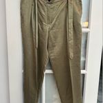 Escada Sport Olive Green Khaki Chic Belted Pants Women’s Size 42 US Size 12 Photo 0