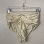 PatBO M Cream High Rise Rouched Bikini Swim Bottoms Size M Photo 3