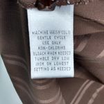 Worthington  2X Striped Top Short Sleeved Plus Workwear in Chocolate Mocha Photo 2