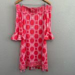 Cabana‎ Life Spring Regatta Coverluxe Size XL EUC Smocked Off The Shoulder Pink Photo 2