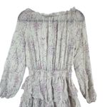 Love Shack Fancy  Silk Floral Ruffle Mini Dress M Boho Cottagecore Romantic smocked Photo 8