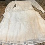Elegant White Long Sleeve Dress Size M Photo 1