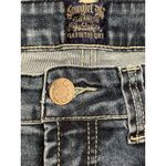 Cowgirl Up Embroidered Low Rise Bootcut Jeans Size 4/28 Blue Leather Rhinestone Photo 5