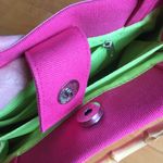 Mercer & Madison Bamboo Handle Mini Bag, Stripes, Polka Dots, Neon Pink, Green Pink Photo 7