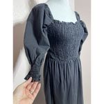 Sim & Sam  Black Ruffle Dress Cottagecore Peasant Boho Midi Puff Goth Sz S Photo 1