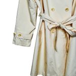 London Fog Trench Coat Butter Yellow Belted Pockets Lined Photo 1