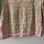 Sail To Sable 100% Linen V Neck Trim Embroidered Tunic Long Sleeve Pink Size XS Photo 7