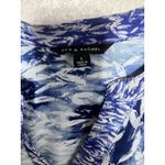 Zac and Rachel  Women's Long Sleeve Printed Tunic Size L Blue V Neck Photo 3