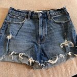 Abercrombie & Fitch Distressed Curve Love High Rise Mom Shorts Photo 0