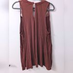 Maurice's  Tank Top Plus Size 1 1X Rust Orange Brown Lacy‎ Babydoll Shirt NEW NWT Photo 3