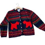 VINTAGE TALLY HO Scottish Terrier Sweater Blue Photo 1