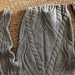 Grey cable knit soft crew neck sweater Gray Photo 6