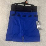 New Balance 2 pack womens shorts Biker Compression Medium NWT Blue Black Photo 0