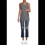 Time & Tru Maternity Sleeveless Smock Top Size Small 4-6 Black White Stripe Photo 4