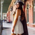 Altar'd State  Dress Mini Floral White Photo 1