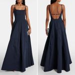 STAUD Joli Open-Back Full Skirt Maxi Dress Gown Navy Blue NWT Size 4 Photo 4