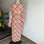 NA-KD  Flowy Rust Check Midi Dress Size 34 NWT Photo 6