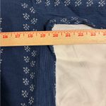 J.Jill Embroidered Boho Peasant Tunic Top Navy Blue Crinkle Gauze Size M Size M Photo 3