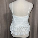 Lizard Thicket  size medium sleeveless white v neck tank with adjustable straps Photo 3