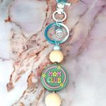 Mom Club Tropical Vibes Handmade Keychain Green Photo 1