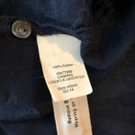 J.Crew  Women's Blue Long Sleeve Swiss Dot Tie Neck Peasant Bib Blouse Size 4 Photo 3