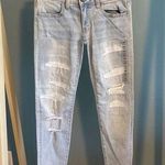 American Eagle NEW Size 00 Teen Ripped Short Super Stretch and Low Jegging Jean Photo 0